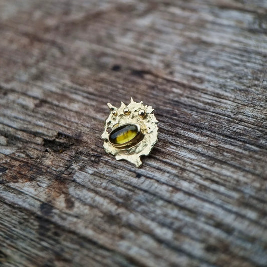 18ct yellow gold and Olive peridot - 14g threaded