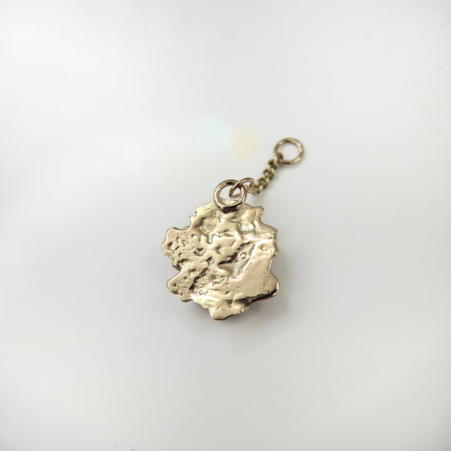 Disco fire quartz set in solid 9ct yellow gold  - Charm