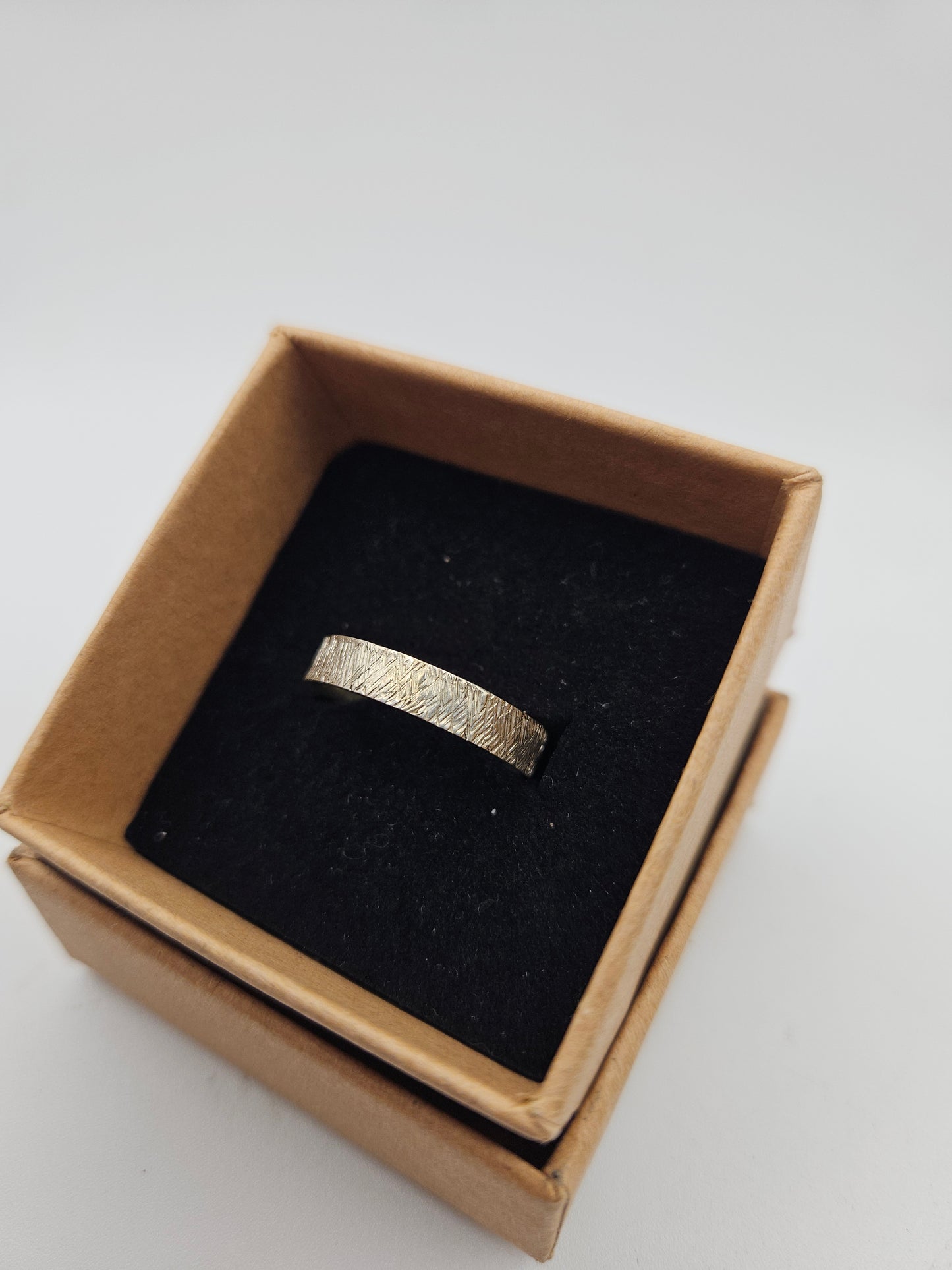 Textured silver band - Size P 3/4