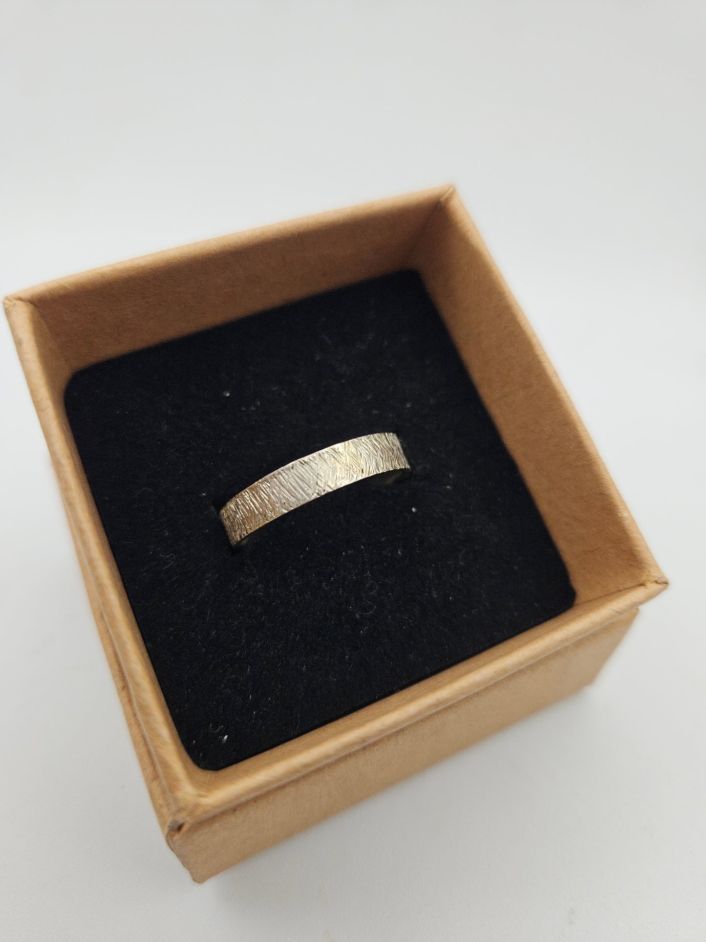 Textured silver band - Size P 3/4