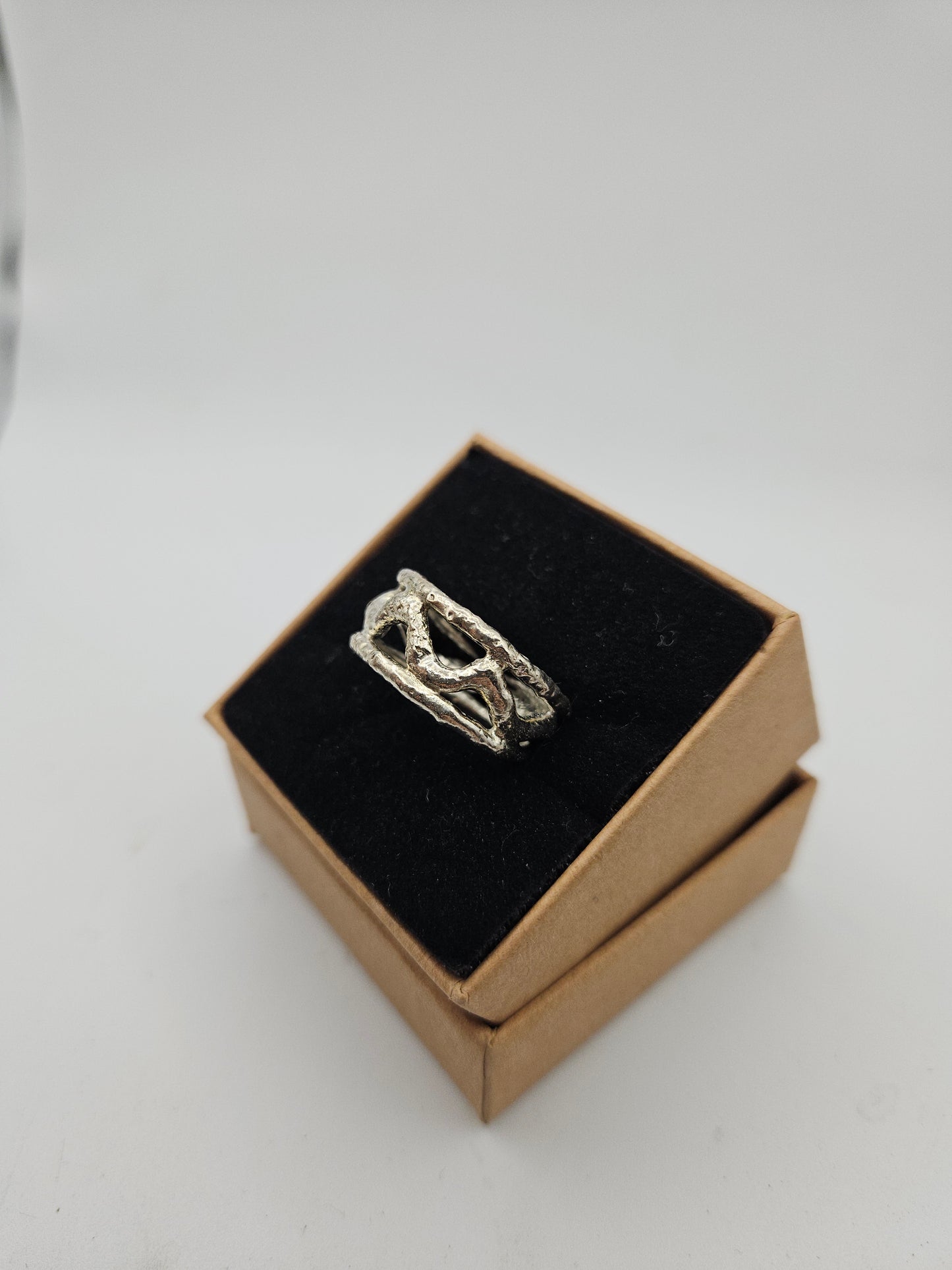 Molten triple silver band - Size L