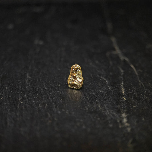 Totem - 14ct solid gold threadless end.
